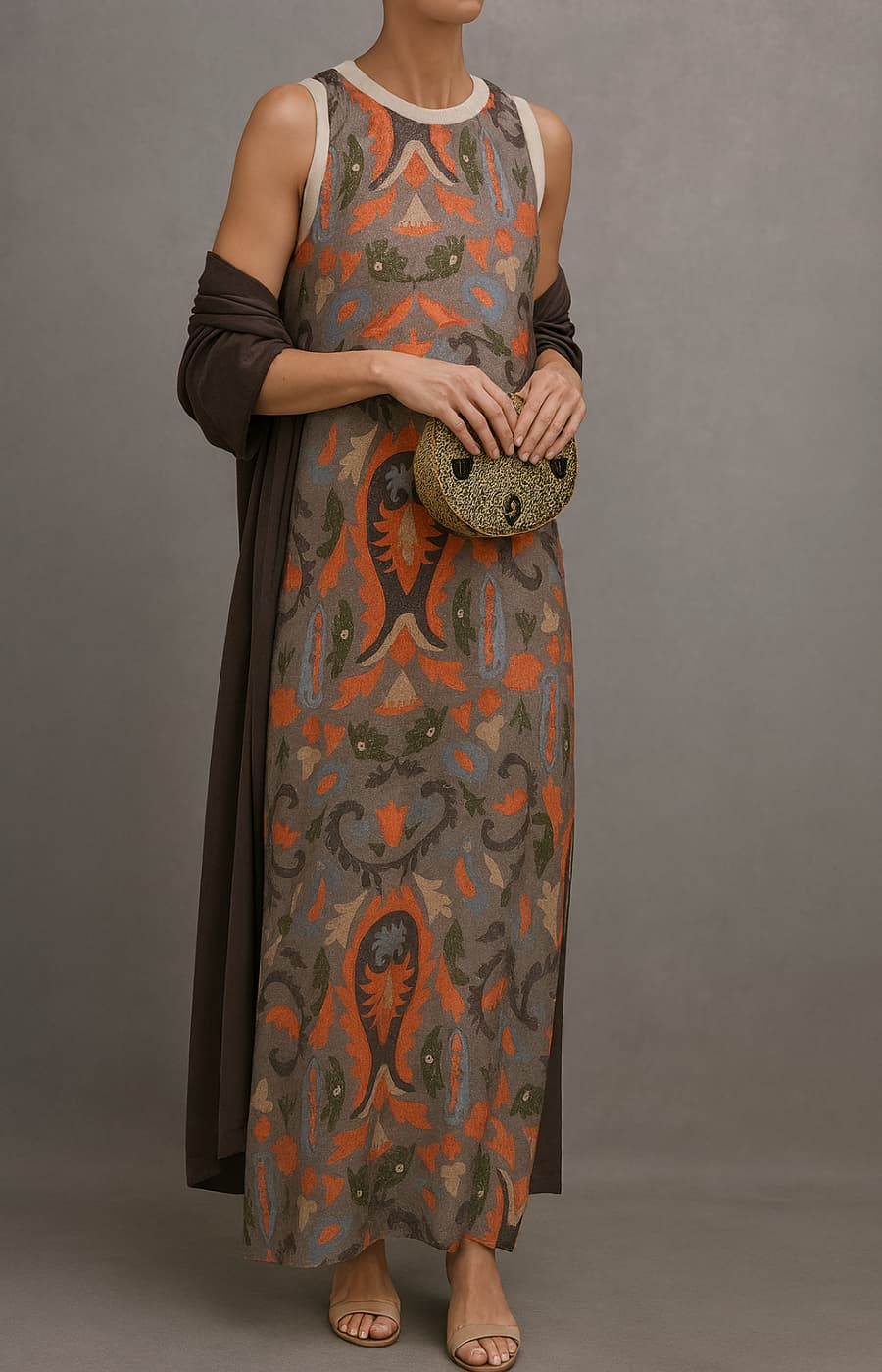 Lueur™ | Etnik Desenli Maxi Elbise