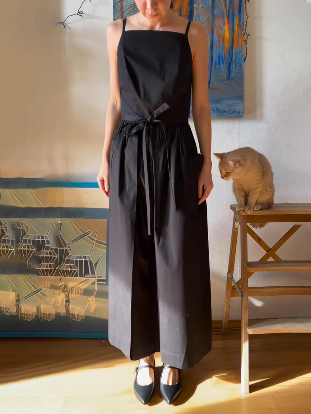 Lueur™ | Cepli Kuşaklı Minimal Elbise