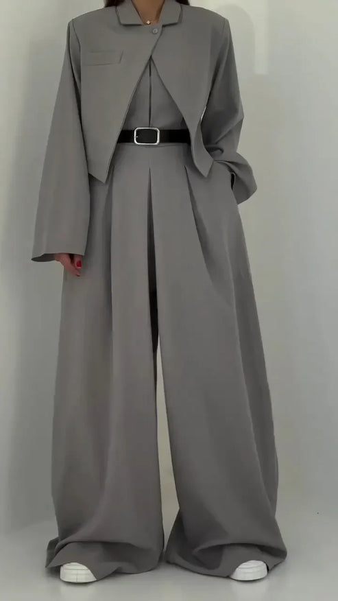 Lueur™ | Ceketli ve Kemerli Zarif Tulum