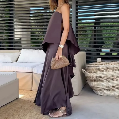 Lueur™ | Kat Kat Zarafet: Straplez Salaş Elbise