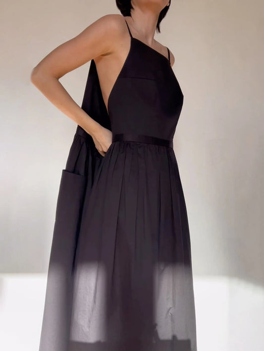 Lueur™ | Cepli Kuşaklı Minimal Elbise