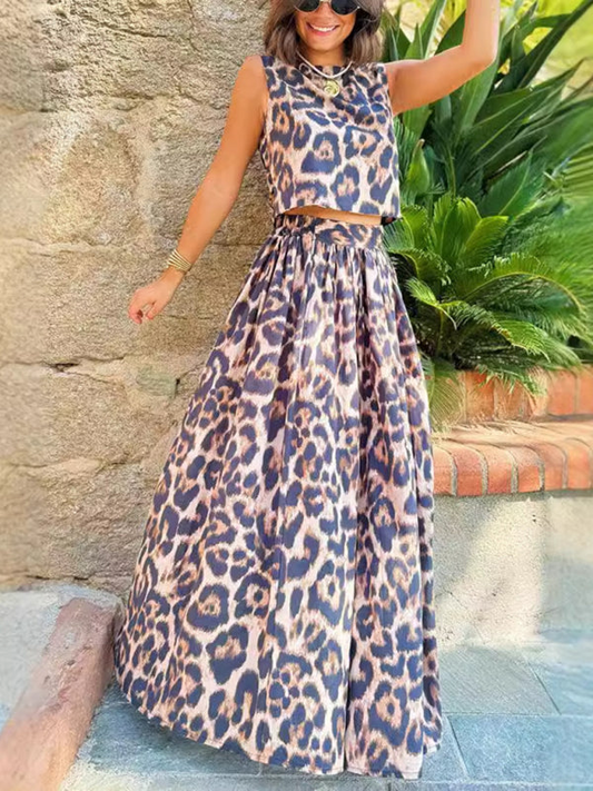 Lueur™ | Leopar Desenli Şık İkili Takım